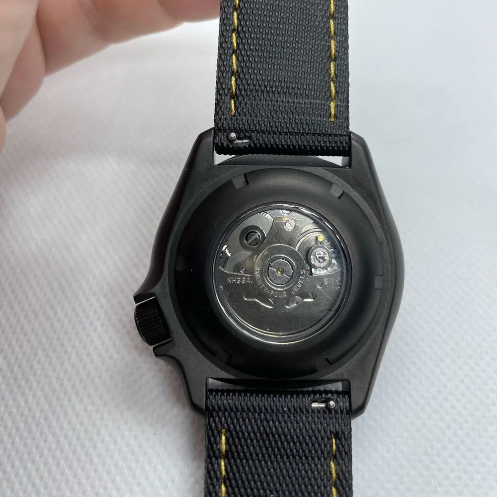 Custom built “light side of the moon” Seiko Mens Watch